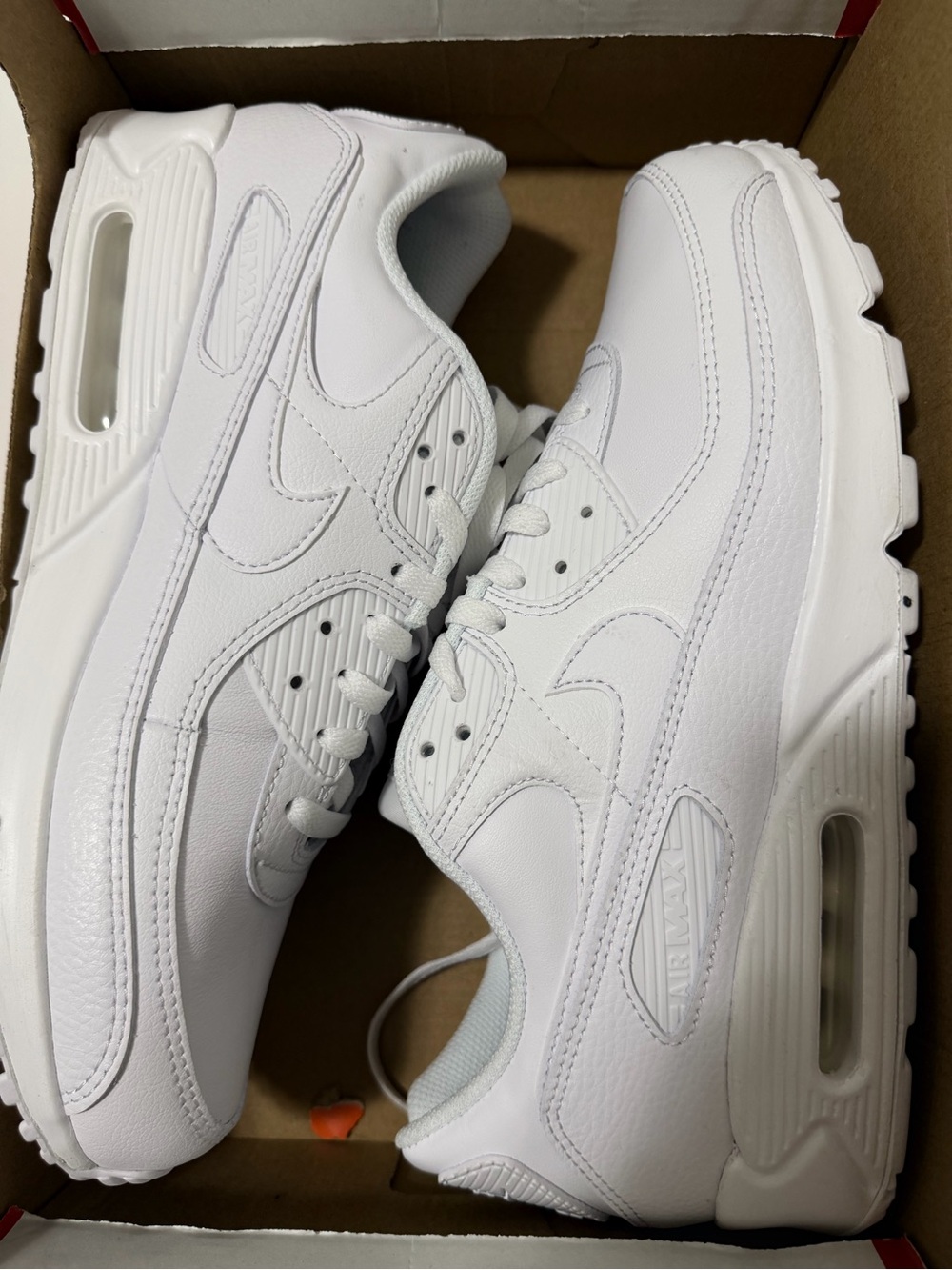 Nike Air Max 90 LTR Triple White Sneakers Men’s 12